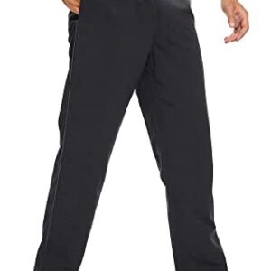 ARCTHLEX Men's Lightweight Sweatpants Track Pants Polyester Open Bottom with Zipper Athletic Pants Black/Grey S-3XL