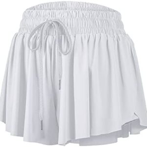 Flowy Athletic Shorts for Women Gym Yoga Workout Running Biker Spandex Butterfly Tennis Skirts Cute Clothes Summer