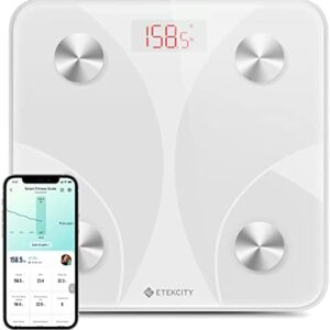 Etekcity Scale for Body Weight, Smart Digital Bathroom Weighing Scales with Body Fat and Water Weight for People, Bluetooth BMI Electronic Body Analyzer Machine, 400lb