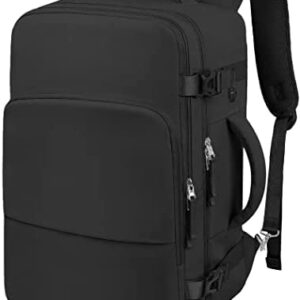 Hanples Large Travel Laptop Backpack for Men Women, Carry On Backpack, Hiking Backpack, Waterproof Durable Business Backpack with USB Charging Port, College Computer Bag, Fits 16 Inch Laptop