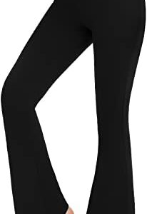 Women’s Bootcut Yoga Pants - Flare Leggings for Women High Waisted Crossover Workout Lounge Bell Bottom Jazz Dress Pants
