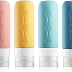 Gemice Travel Bottles for Toiletries Tsa Approved Travel 3oz Size Containers BPA Free Leak Proof Travel Tubs Refillable Liquid Travel Accessories for Cometic Shampoo and Lotion Soap