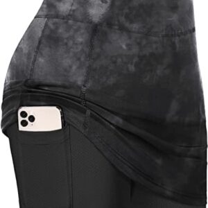 BLEVONH Women Tennis Skirts Inner Shorts Elastic Sports Golf Skorts with Pockets