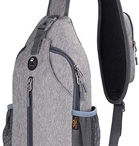WATERFLY Crossbody Sling Backpack Sling Bag Travel Hiking Chest Bag Daypack