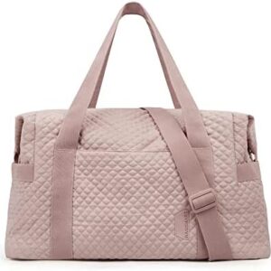 Weekender Bags for Women, BAGSMART Gym Bag Travel Duffle Overnight Bag for Travel Essentials, Large Hospital Bag for Labor and Delivery(Pink)