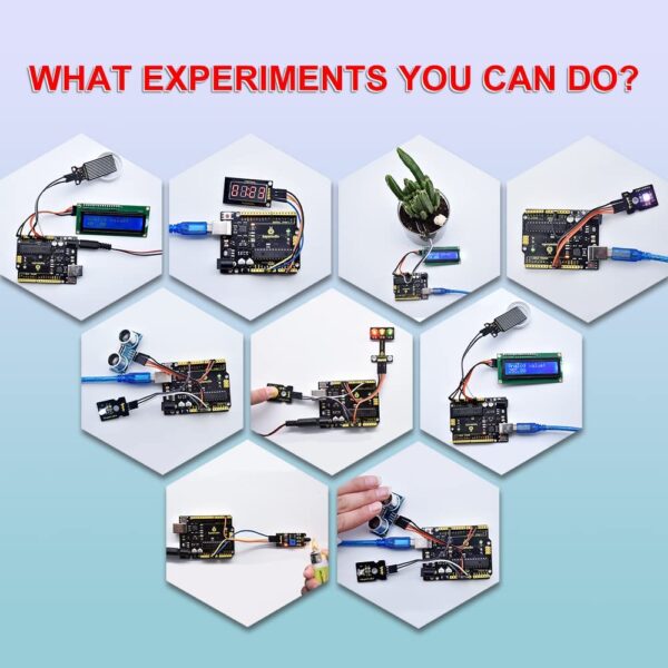 KEYESTUDIO 37 in 1 Sensor Kit 37 Sensors Modules Starter Kit for Arduino Mega R3 2560 Raspberry Pi Programming, Electronics Components STEM Education Set for Kids Teens Adults + Tutorial - Image 3