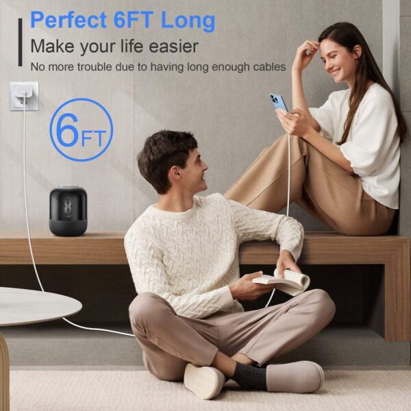 [Apple MFi Certified] iPhone 14 13 12 11 Fast Charger, 2Pack 20W PD Type C Wall Charger Block with 6FT USB-C to Lightning Cables Compatible with iPhone 14/13/ 12/11/ XS/XR/X/ 8 Plus/iPad,White - Image 7