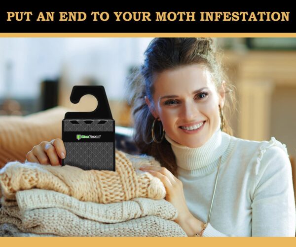 MaxGuard Clothes Moth Traps (6+2 Free Traps) with Extra Strength Pheromones | Non-Toxic Sticky Glue Trap for Closets and Carpet Moths | No Mothballs | Lure, Trap and Kill Case-Bearing Webbing Moths | - Image 6