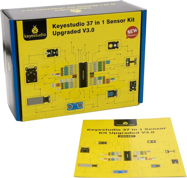 KEYESTUDIO 37 in 1 Sensor Kit 37 Sensors Modules Starter Kit for Arduino Mega R3 2560 Raspberry Pi Programming, Electronics Components STEM Education Set for Kids Teens Adults + Tutorial - Image 6