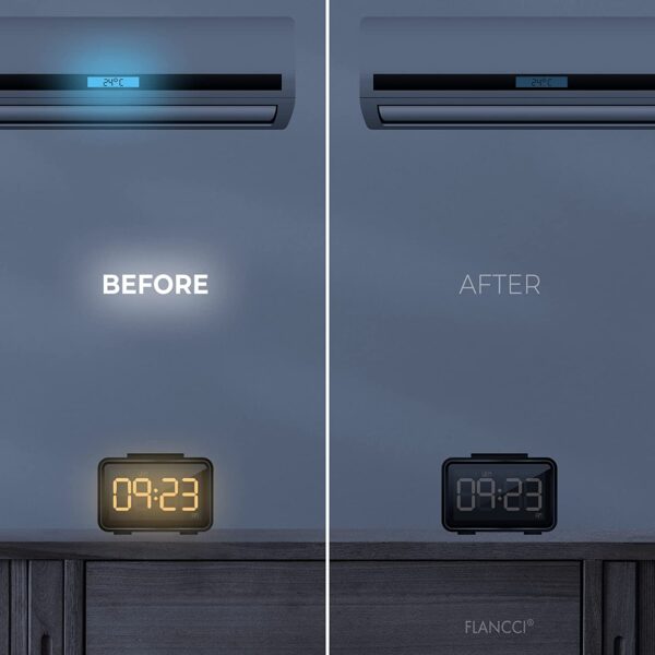 FLANCCI LED Light Blocking Stickers, Light Dimming LED Filters, (2 Sheets) Dimming Sheets for Routers, LED Covers Blackout, Dimming 50% ~ 80% of LED Lights, (2Sheets = 1 Cut Out + 1 Uncut) - Image 3