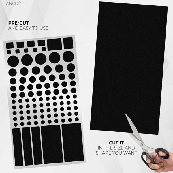 FLANCCI LED Light Blocking Stickers, Light Dimming LED Filters, (2 Sheets) Dimming Sheets for Routers, LED Covers Blackout, Dimming 50% ~ 80% of LED Lights, (2Sheets = 1 Cut Out + 1 Uncut) - Image 6