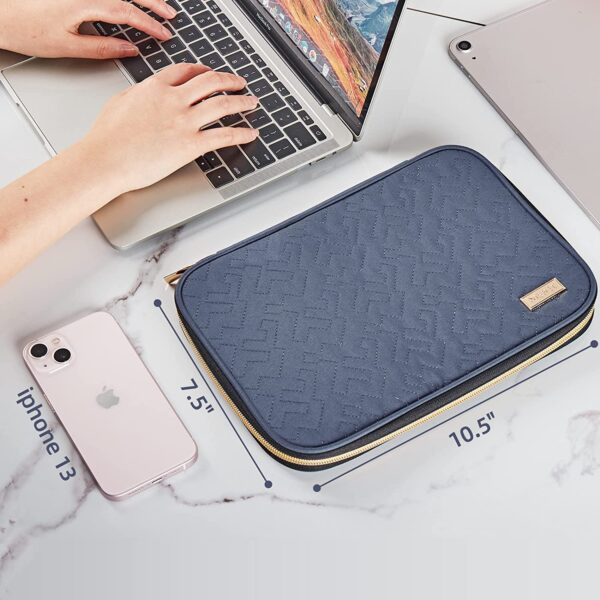 NISHEL Electronic Organizer, Travel Cord Tech Organizer Case, Packing Essentials for Cable, Charger, Phone, Hard Drive, USB, SD Card, Aegean-Blue - Image 6