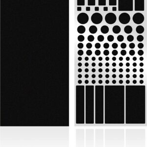 FLANCCI LED Light Blocking Stickers, Light Dimming LED Filters, (2 Sheets) Dimming Sheets for Routers, LED Covers Blackout, Dimming 50% ~ 80% of LED Lights, (2Sheets = 1 Cut Out + 1 Uncut)